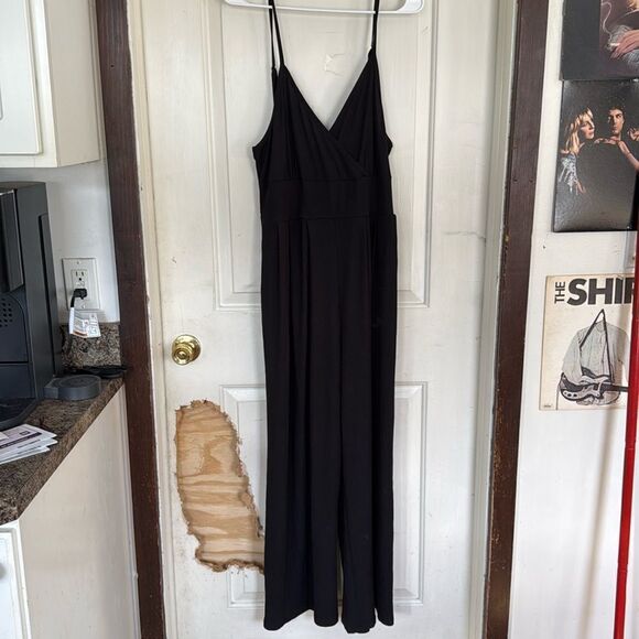 Pants - Black ribbed jumpsuit